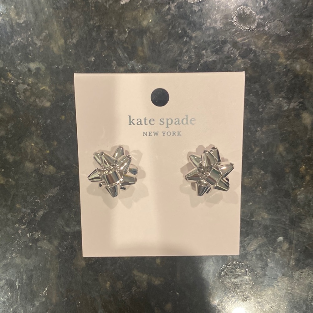 Kate Spade silver bow stud earrings